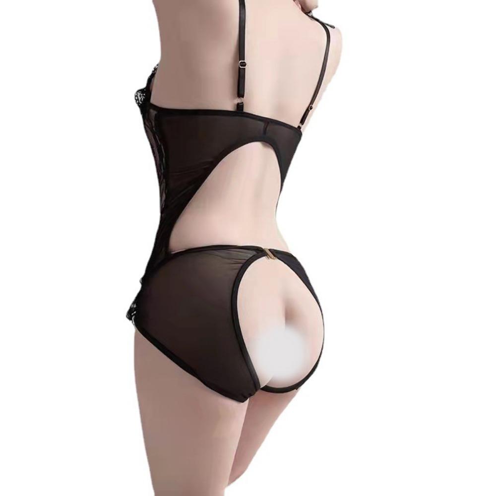 Erotic Underwear Sexy Onesie Pajamas Women's Open File Bed Transparent Lace Hot Uniform Temptation Set Wholesale