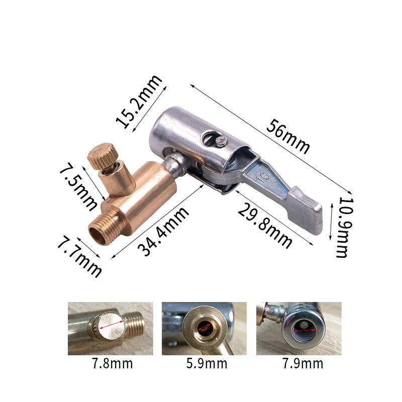 Bomba Inflável Portátil Para Pneu de Carro Bico de Ar Compressor Inflador de Pneu Bico de Pneu Com Conector de Espigão Para Reparo de Mangueira