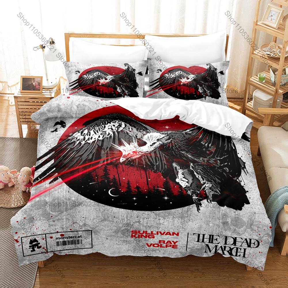 RAY VOLPE Themed Duvet Cover + 2 Pillowcases Electronic Music Design Cozy Bedding for Home & Dorm