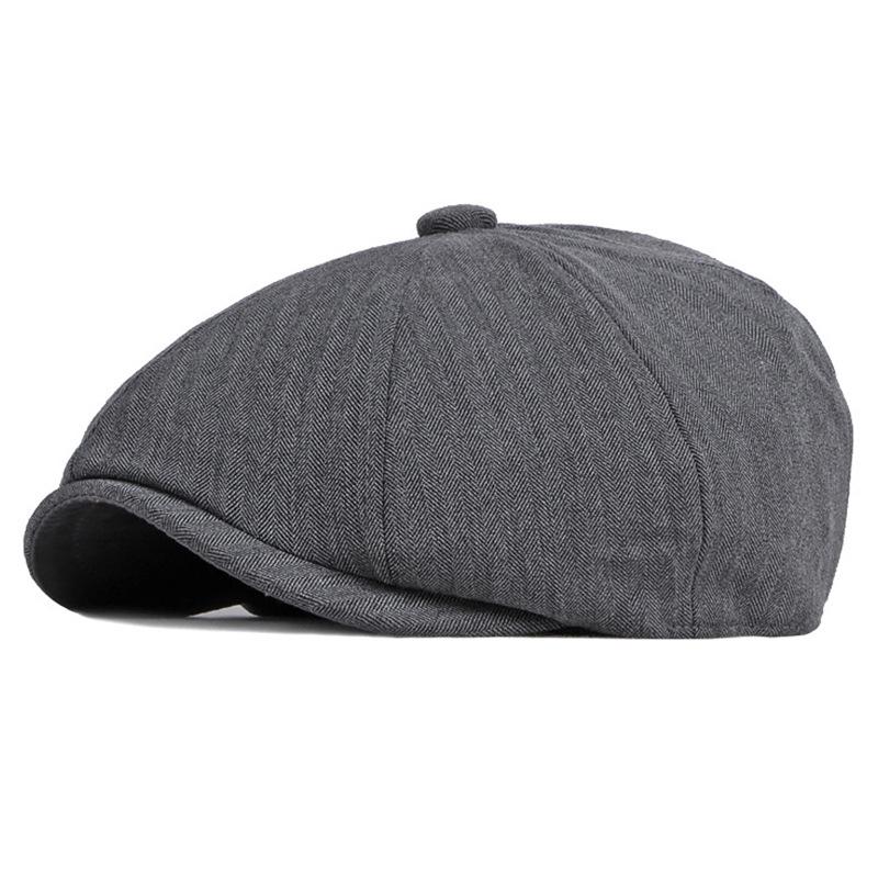 Unisex Vintage Cotton Duckbill Cap: Spring, Autumn & Winter Retro Solid Beret