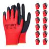 Latex Work Gloves and Safety Work Gloves Waterproof Seamless Knit Gloves for Mechanical Excellent Suitable for Warehouses and Red [HPHST] Hand-Coated
