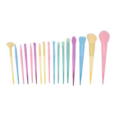 17 Stück Make-up Pinsel Bonbonfarben Weich Dicke Aluminiumhülse Kosmetikpinsel-Set für Dating-Party