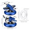 Rotating Solar Energy Powered Fighter Car Air Freshener Dashboard Decoration Accessories Perfume Airplane Fragrance Diffuser Men