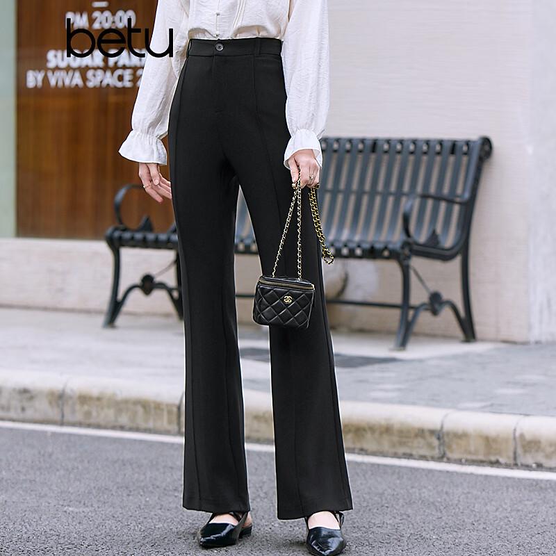 Betu Women's High-Waisted Slim Fit Flared Casual Pants