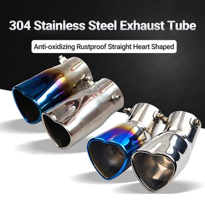 Exhaust Tube Anti-oxidizing Rustproof Straight Heart Shaped Universal Car Exhaust Muffler