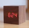 LED Wooden Clock Desktop Silent Electronic Alarm Clock Home Ornament Clock USB Dry Battery Dual-purpose Alarm Clock