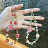Wrist Chain Crystal Bead Phone Strap Pearl Mobile Phone Lanyard  Phone Case Accessories