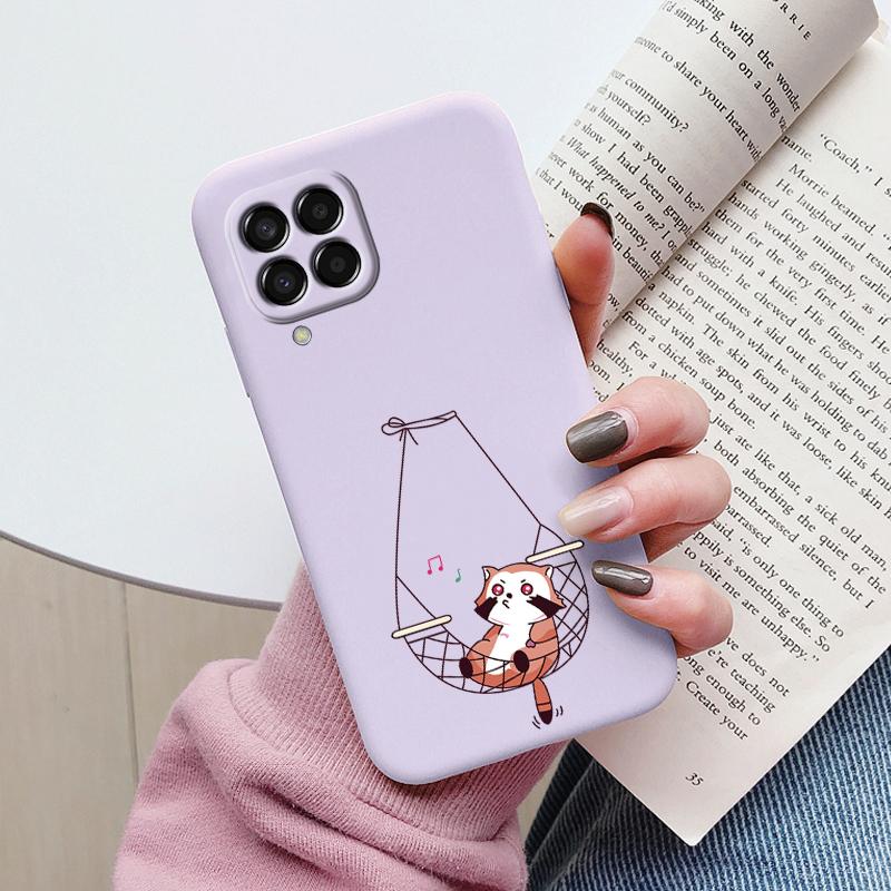 For Samsung Galaxy M33 M53 5G Case Cute Fashion Heart Flowers Soft Silicone Bumper Cover For Samsung M13 M15 M55 M35 Fundas TPU