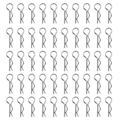 50 Stück R-Clips R-Form Stifte RC Teile Zubehör Passend für 1 10 HSP RC Auto Fahrzeugmodell Silber