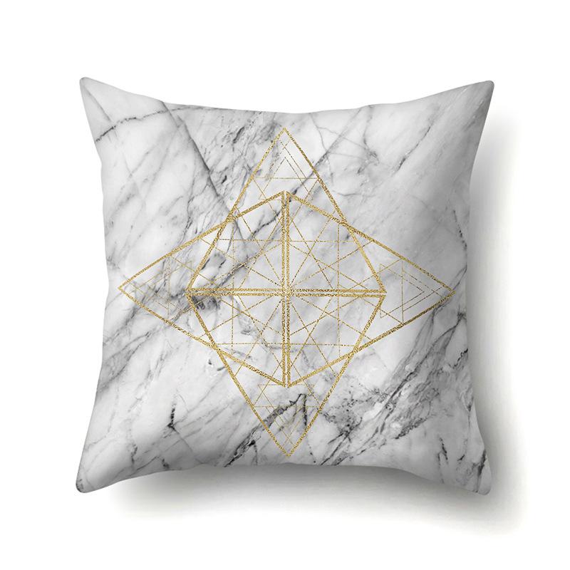 Nordic Pillow Ins Style Polyester Pillow Case Car Decoration Home Printed Car Waist Cushion Pillow Case