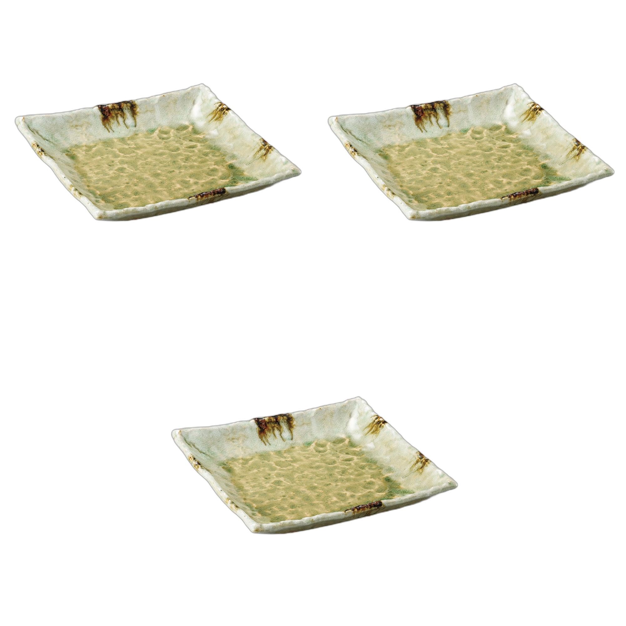 

Набор из 3 квадратных тарелок из песочного стекла x 24 x Керамические квадратные тарелки от Setomonohonpo 8.0 [24 4см]