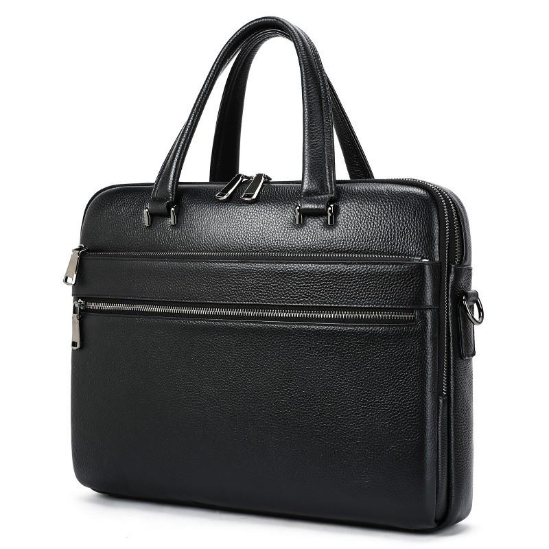 High Quality Business Commuting Men s Briefcase Leather Computer Bag Tablet File Single Shoulder Diagonal Cross
