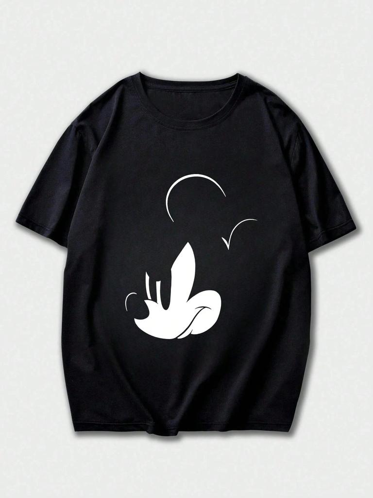 Disney Mickey Mouse Donald Duck Printed Mens TShirt Summer Casual Cute Cartoon Short Sleeve Top Mens Clothing Y2k Clothes Tee