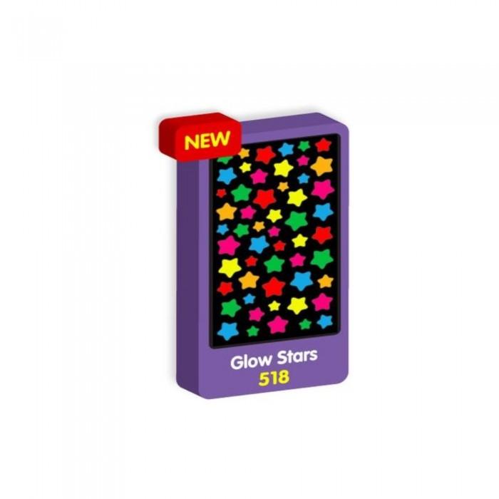 Foglio di adesivi con stelle viola pesca che si illuminano al buio (Confezione da 12)