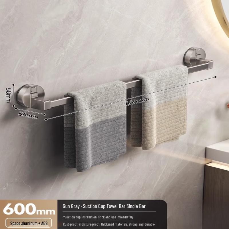 No-Drill Suction Cup Towel Rack