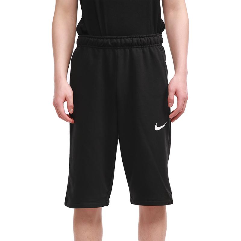 Nike Pantaloncini Sportivi Uomo Cotone Vita Alta Elastica Neri CZ7398-010