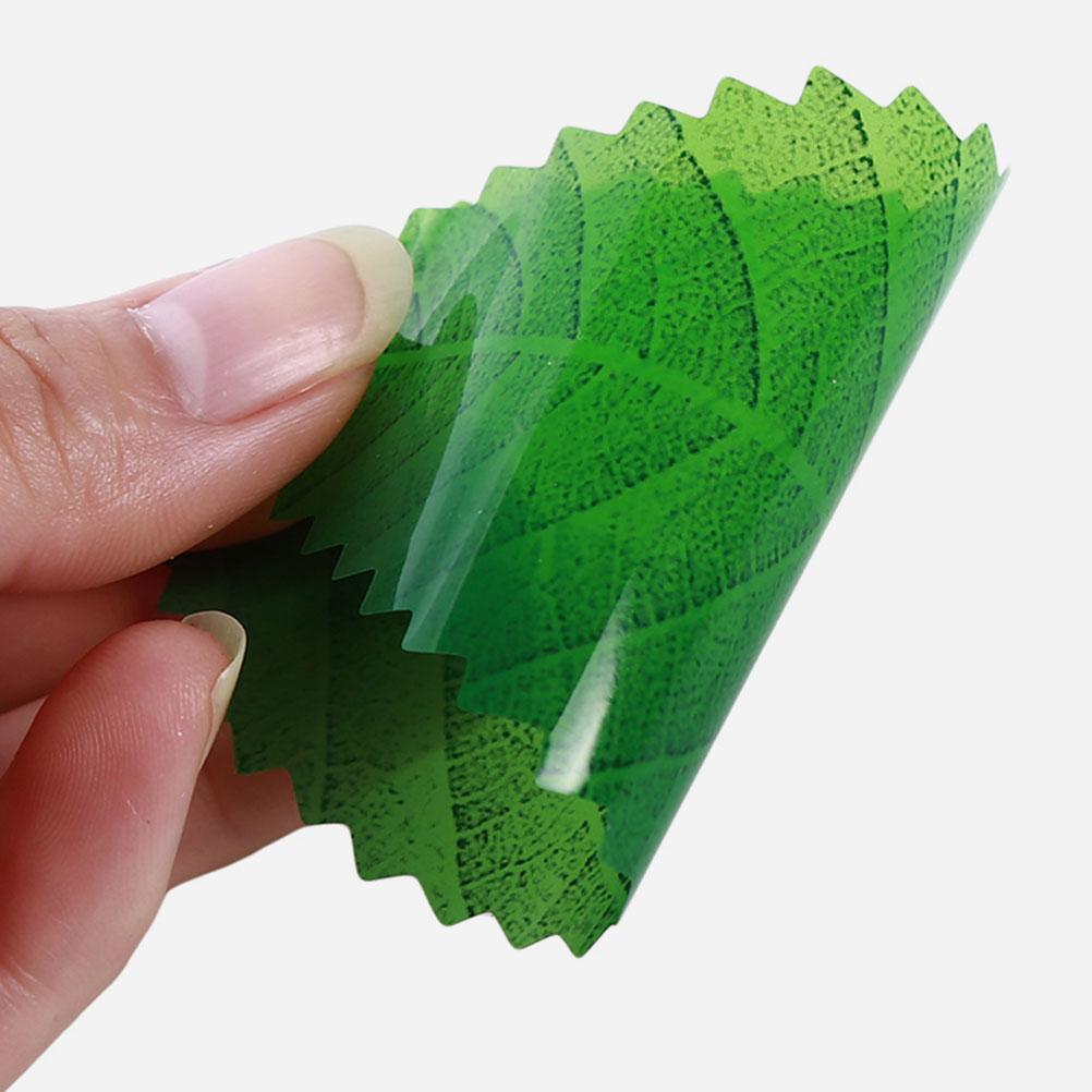 200 Pcs Artificial Sushi Leaves Tray Decorations Fake Leaf for Dish Hotel Plate Bedding