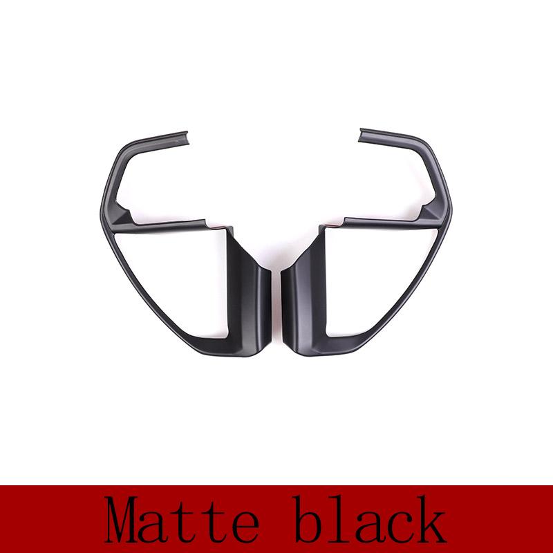 ABS Carbon fiber/Matte black Car Steering Wheel Button Decorative Frame Sticker For Toyota Tundra -2025 Car Accessories