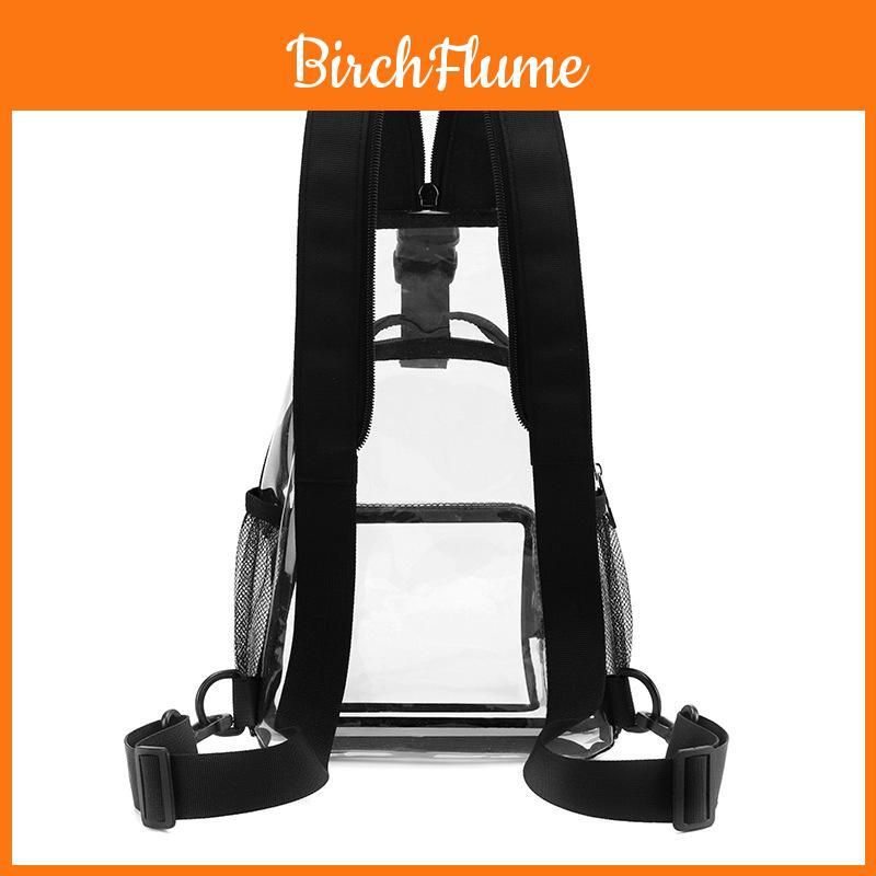 Pvc Transparent Backpack With Waterproof Design For Daily Use And 10in Laptop Storage