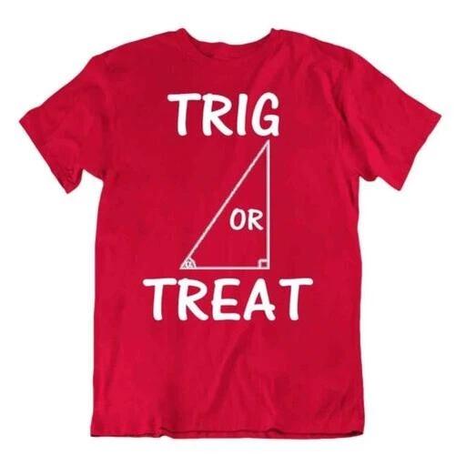 Trig Or Treat Math Funny Joke T-Shirt Wordplay Grafictee t Premium shirt 3XL