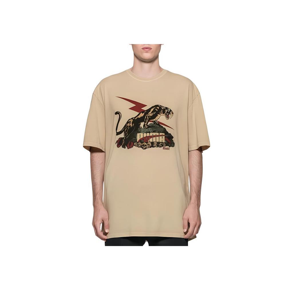 Puma X RHUDE Kollaboratives T-Shirt Kurzarm Herren Tops Beige 595339-32