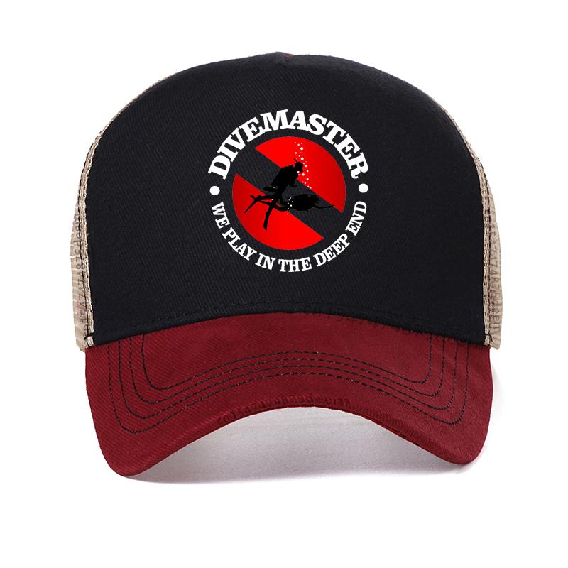 New The Divemaster Dive Men Baseball Cap fashion Unisex diving sunhat cool Mesh Breathable Trucker hat