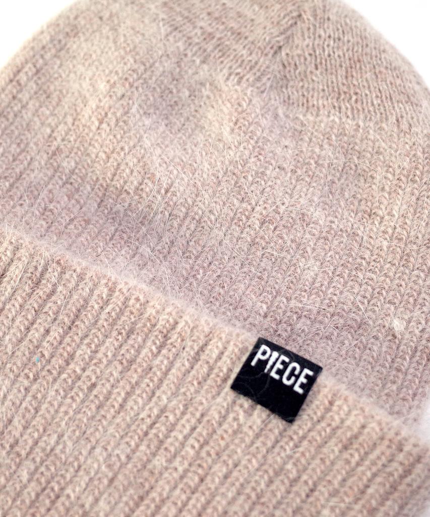 PEACE MAKER Piece Angora Beanie (Beige)