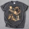 Comfort Colors® Mops heult zum Mond Shirt, Vintage Mond Tiere T-Shirt, Hundemama Geschenk