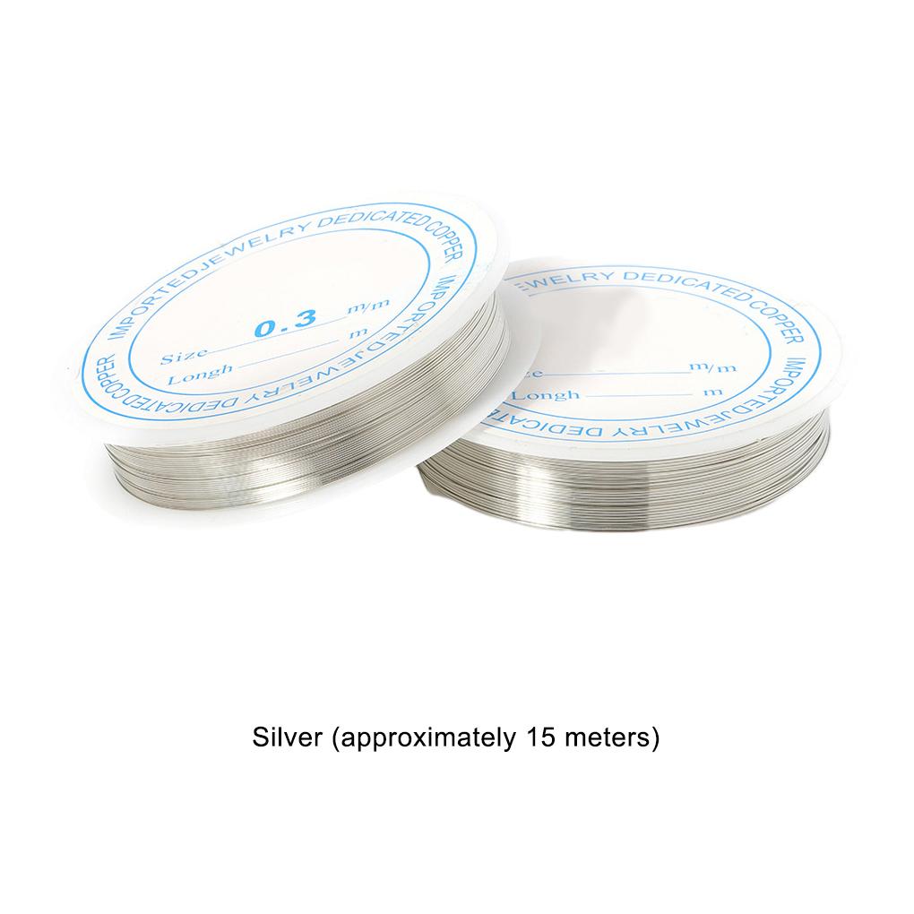 Yuwqqoajv 5 Stück Kupferdraht zum Perlenfädeln - Schmuckherstellungs-Enthusiasten Perldraht Metalldrähte Langlebig Modisch Große Auswahl, Rotbronze, 0,3 mm