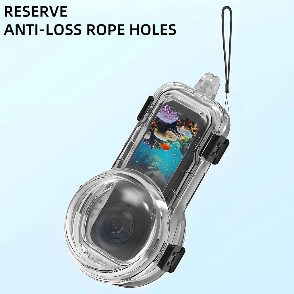 Dive Case for Insta360 X5, 60m/197ft Waterproof Housing Cover Invisible Underwater Diving Shell for Insta 360 X5 Accessories