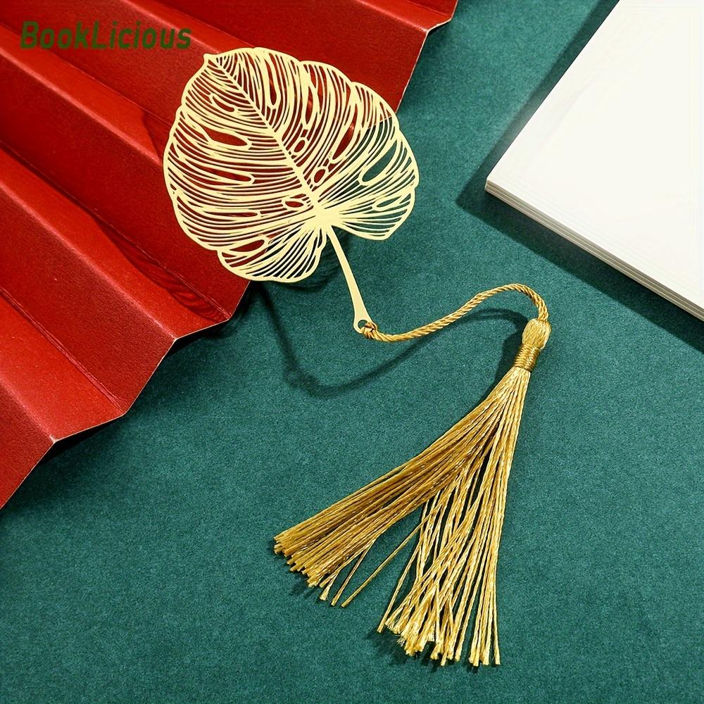 

Золотой Ажурный Металлический Набор Закладок с Кисточкой - Дизайн Листьев Четырех Сезонов - Креативный Подарок на День Матери, Дни Рождения