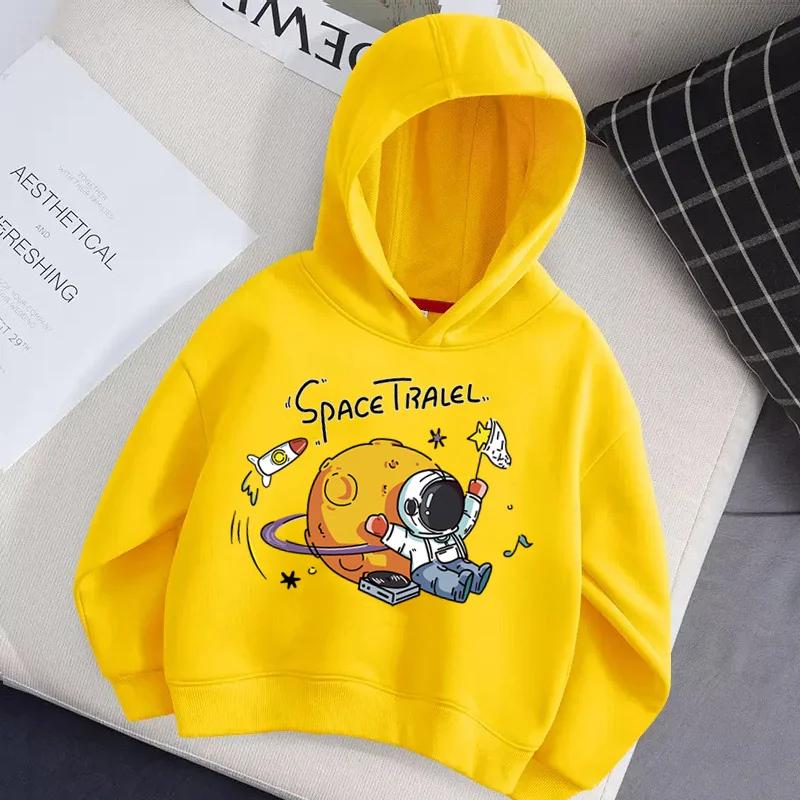 

Children s Sweater Astronaut Cartoon Print Hoodie Girl Winter Clothing Long-sleeved Coat Children s Sweatshirt 110