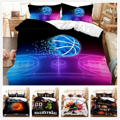 3D Digital Printing Three-Piece Cool Basketball Bedding