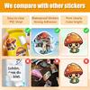 50PCS Trendy Mushroom Graffiti Stickers, Waterproof Decals for Luggage, Laptop & Decoration