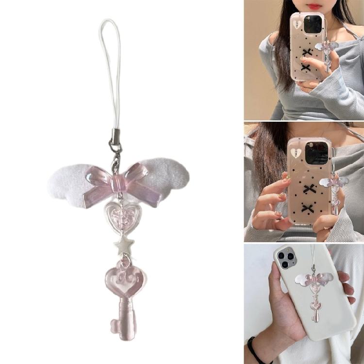 Fashionable Angel Wing Phone Pendant Chain Phone Hangings Jewelry Ornament Charm