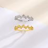 New spiral winding line ring open tail ring niche design curve wave plain ring ring ring