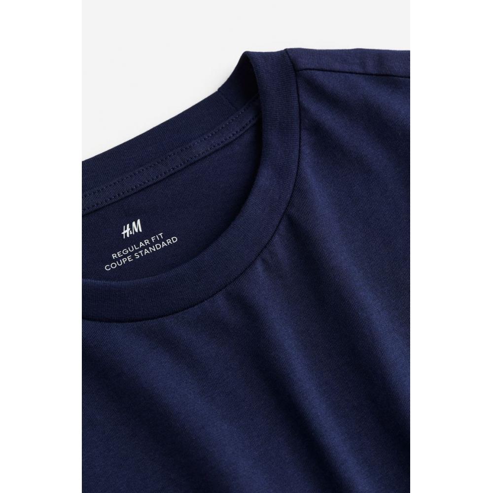 H M Regular FiT T sHirT Dark Blue