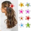 8 Pieces Flower Hair Clip,Plumeria Hair Clips Clip,Large Non-Slip Claw Clips,Artificial Flower Hair