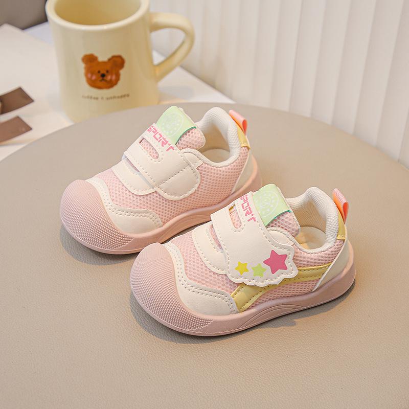 2025 Spring/Autumn Boys & Girls Breathable Mesh Baby Walker Shoes - Soft, Non-slip Toddler Soles