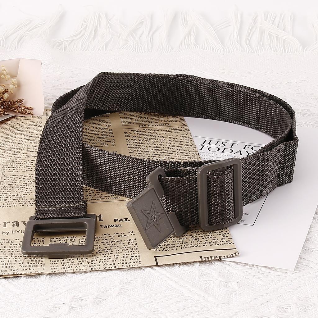 Plastic Buckle Nylon Woven Tactical Belt Outdoor Quick-Drying Canvas Unisex Star Logo Belt