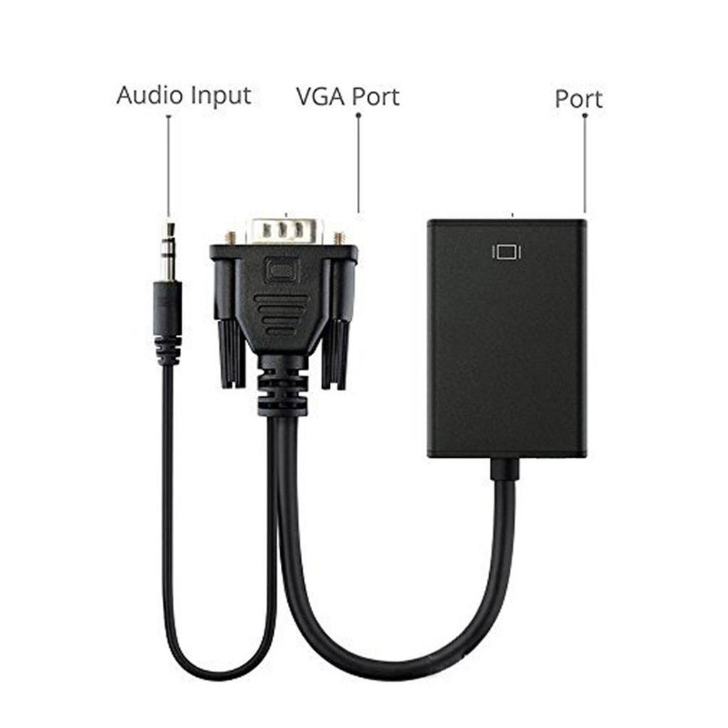 VGA To HDMI Adapter Converters with 3.5mm 1080P VGA Input Source To TV/Monitors/LCD Connectors
