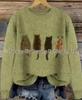 2025 3D Printed Loose Round Neck Sweatshirt - European & American Autumn Collection