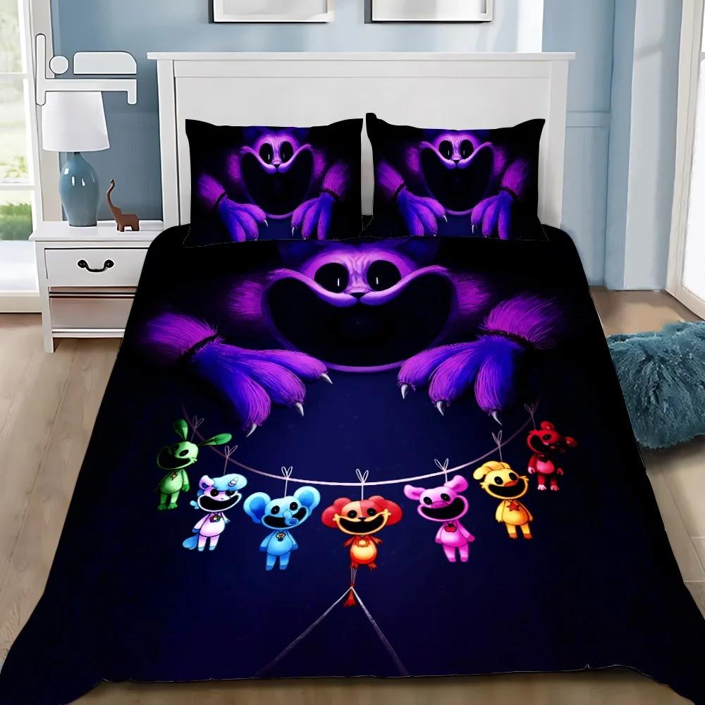 Duvet Cover Cartoon Smiling Critters Pillowcase Bedding Set Adult Boys Girl Bedroom Decoration Children Gift Single Double Size