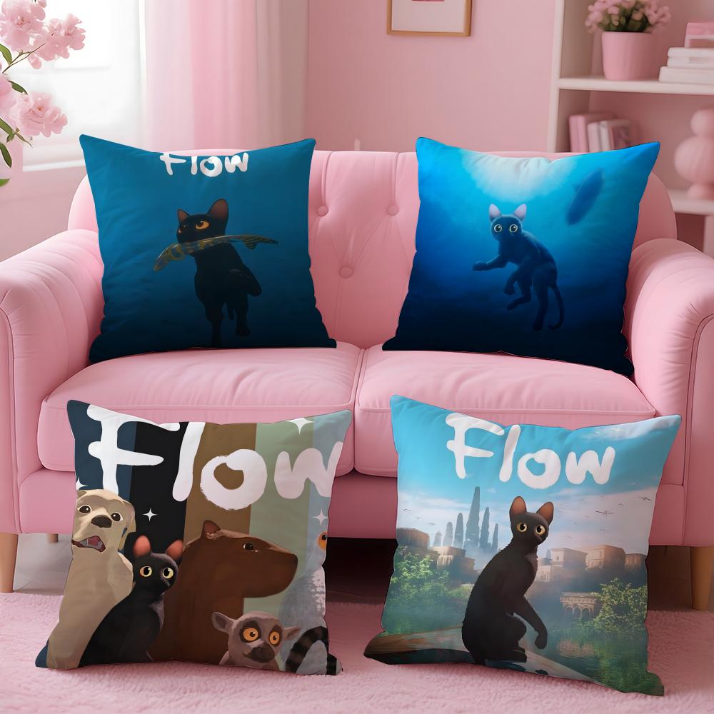 Band F-Flow Cushion Cover Breathable Linen Pillowcase Summer Odorless Eco-Friendly Invisible Zipper Washable