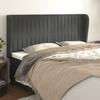 VidaXL Headboard with Ears Dark Grey 163x23x118-128 Cm Velvet3118249
