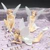 Romantic Fairies Figurines Angel Ornaments for Xmas Cake Topper Home Decor 3Pack