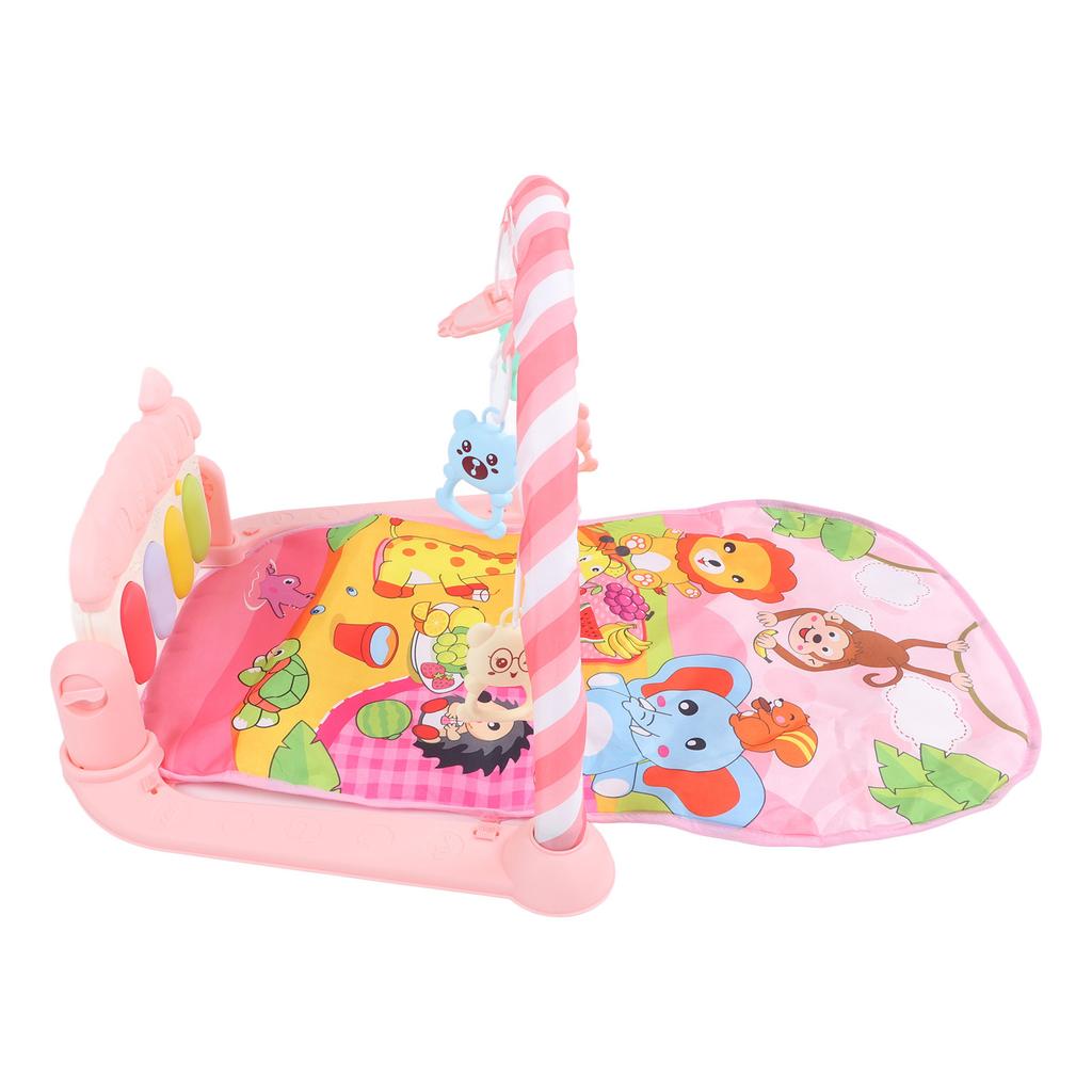 Gym Infant Playmat Piano Musical Early Education Crawling Sensory Gym Piano Mat for Infants Pink