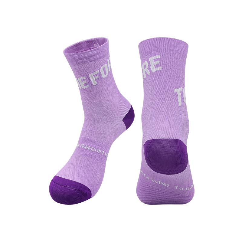Premium Unisex Mid-Calf Running Socks, Terry Bottom, Ideal for Cycling and Fitness