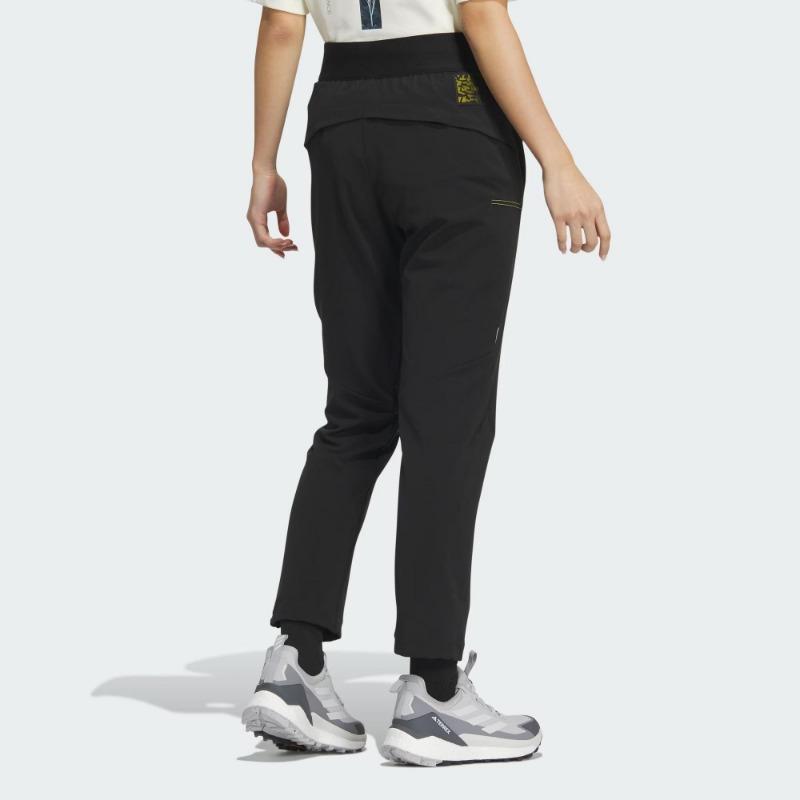 adidas X National Geographic Co-Branded Wind.Rdy Reflective Letter Print Outdoor Sports Pants Women Bottoms Black IS9529