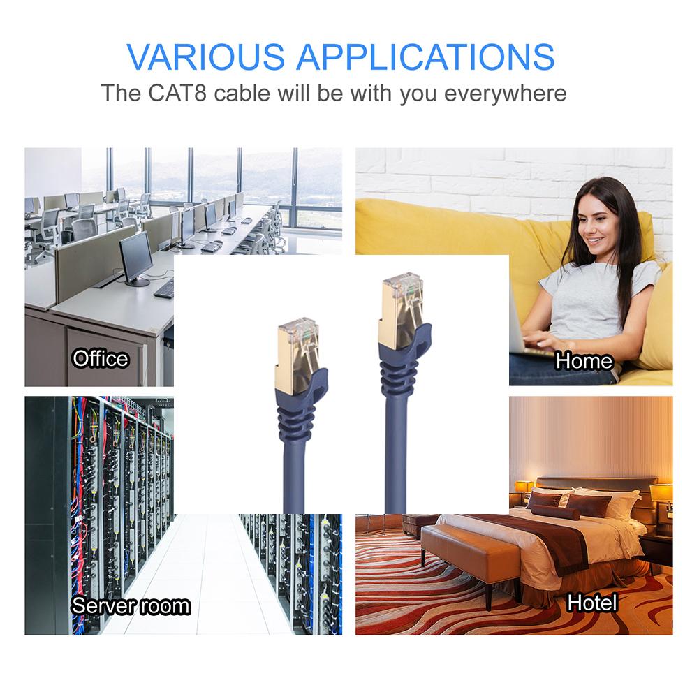 30-1M Ethernet Cable 40Gbps 2000MHz CAT8/5E Networking Elastic PVC Internet Lan Cord for Laptops PS4 Router RJ45 NetworkCable